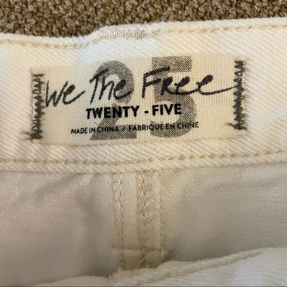 Free People Women's Sidecar Mini Jean Skirt White in Size 25 - Picture 12 of 12